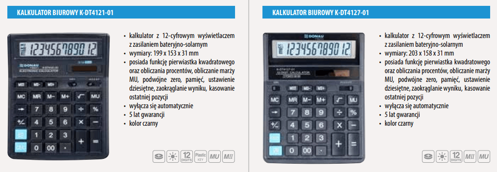 kalkulatory biurowe